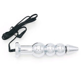 Bipolar Metal Electric Shock Butt Plug - L